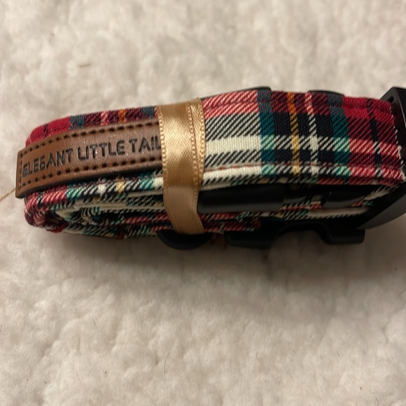 Christmas Plaid Dog Collar - Picture 4 of 5